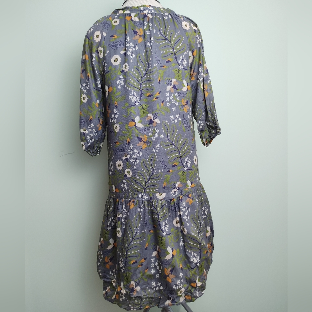 Grey Dress with garden pattern - Picture 2 of 5